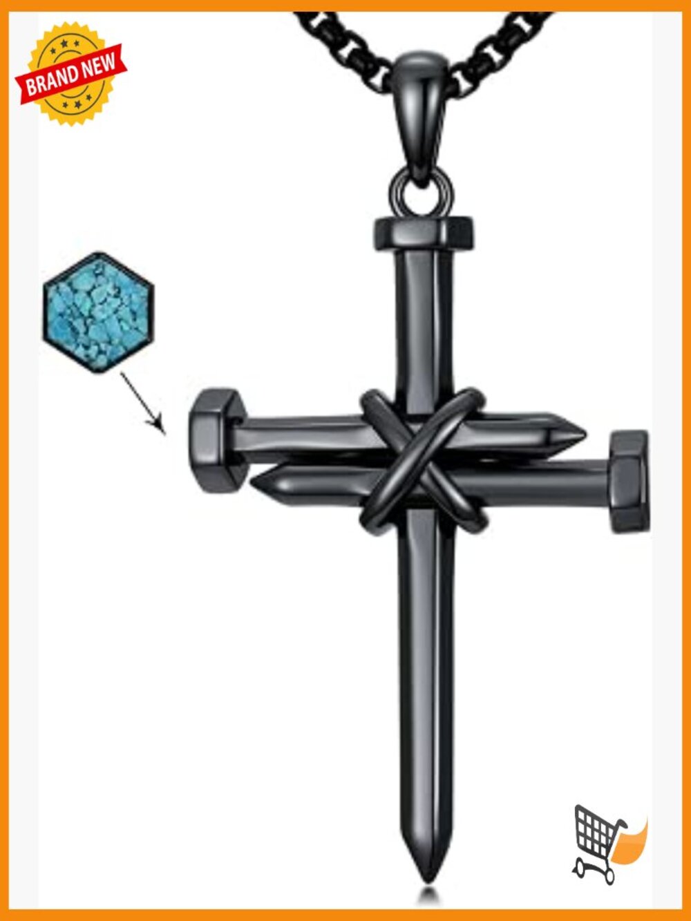 925 Sterling Silver Cross Necklace Religious Christian Pendant Gift 22" Chain
